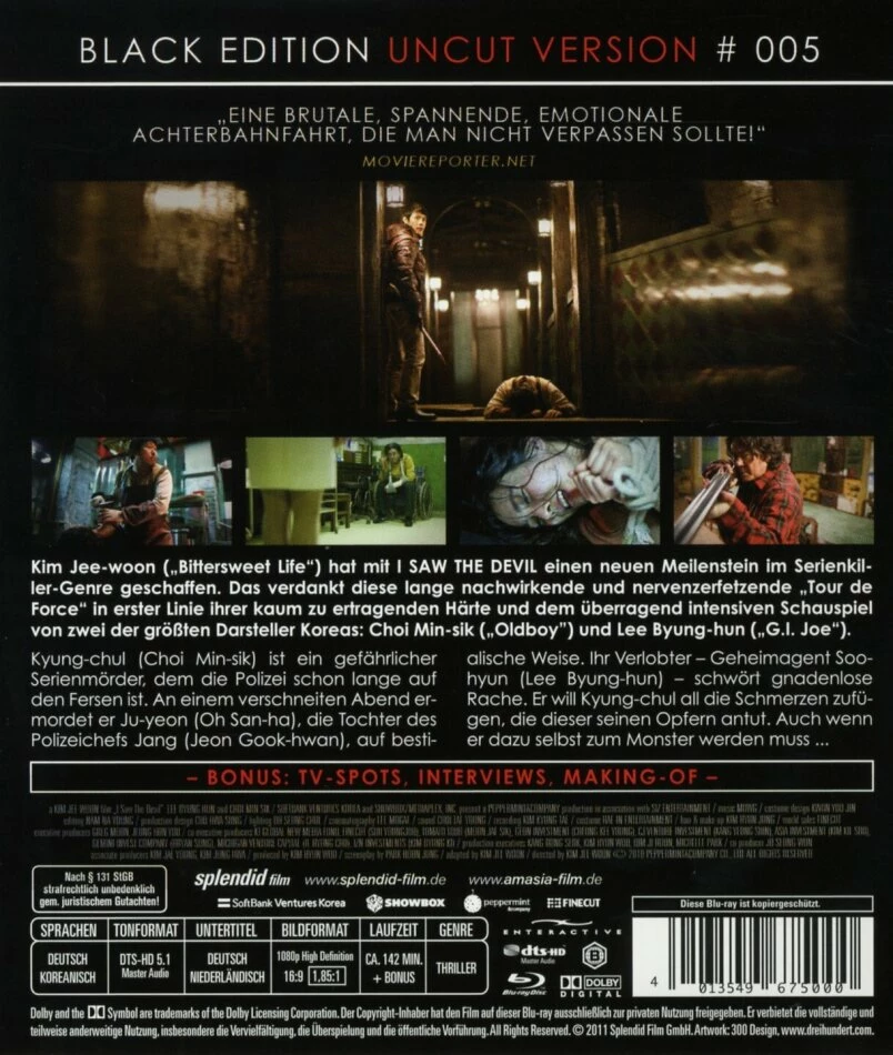 Offres 🔥 I Saw The Devil (2010) (Black Edition, Uncut) ❤️ 2 Offres 🔥 I Saw The Devil (2010) (Black Edition, Uncut) ❤️ – Image 2