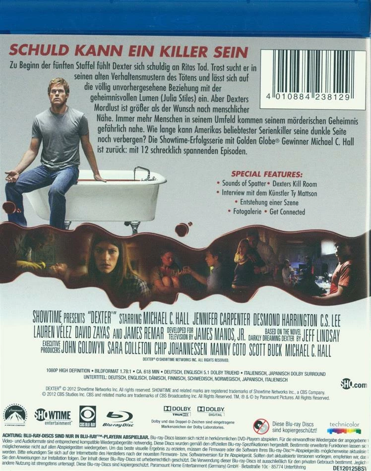 Vente flash 👏 Dexter - Staffel 5 (4 Blu-rays) ✨ 2 Vente flash 👏 Dexter - Staffel 5 (4 Blu-rays) ✨ – Image 2