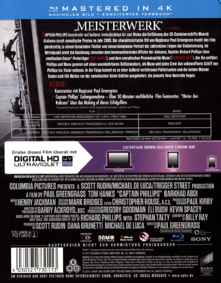 Meilleur prix 🧨 Captain Phillips (2013) (4K Mastered) 🎁 2 Meilleur prix 🧨 Captain Phillips (2013) (4K Mastered) 🎁 – Image 2