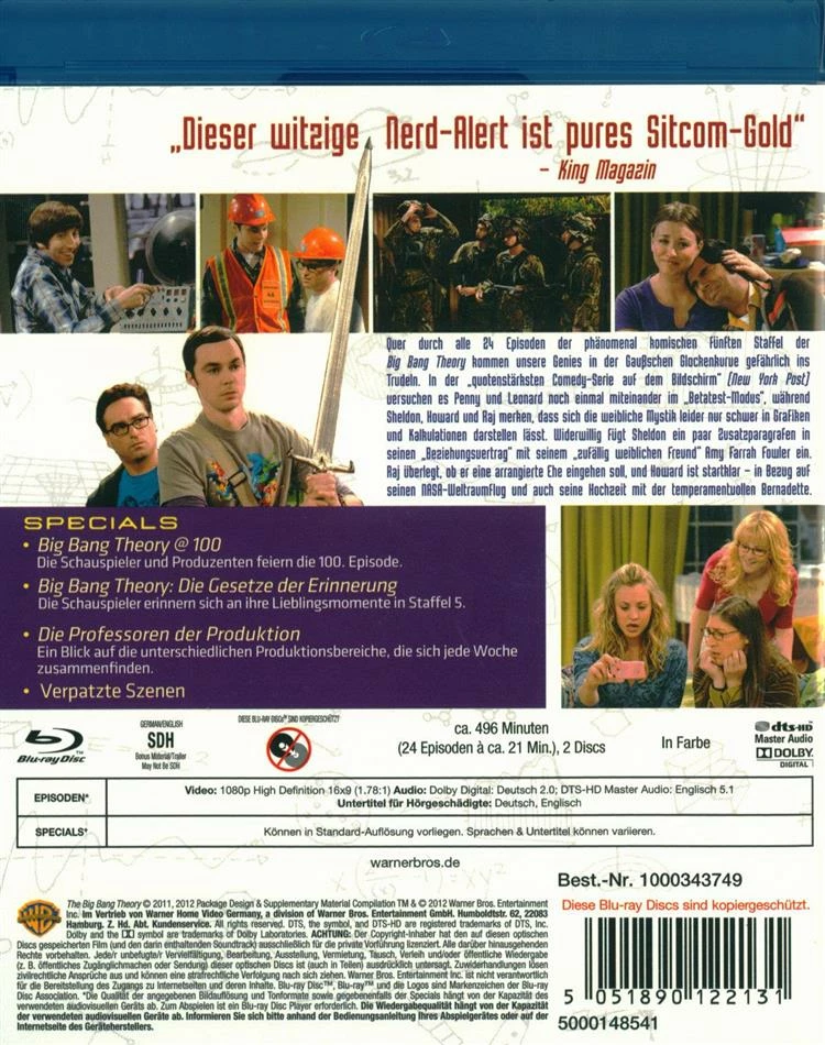 Promo 🔔 The Big Bang Theory - Staffel 5 (2 Blu-rays) 👍 2 Promo 🔔 The Big Bang Theory - Staffel 5 (2 Blu-rays) 👍 – Image 2