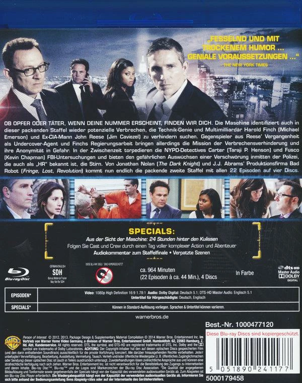 Coupon ✔️ Person Of Interest - Staffel 2 (4 Blu-rays) 😀 2 Coupon ✔️ Person Of Interest - Staffel 2 (4 Blu-rays) 😀 – Image 2