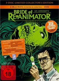 Meilleure vente 😍 Bride Of Re-Animator (1989) (R-Rated Version, Collector's Edition, Limited Edition, Mediabook, Uncut, Unrated, 2 Blu-rays + DVD) 💯