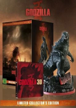 Meilleure affaire 🎉 Godzilla - (Limited Collector's Edition Steelbook + Figur / Real 3D + 2D 2 Discs) (2014) 💯