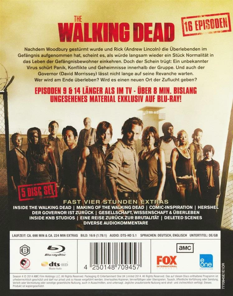 Le moins cher 😉 The Walking Dead - Staffel 4 (Extended Edition, Uncut, 5 Blu-rays) 😍 2 Le moins cher 😉 The Walking Dead - Staffel 4 (Extended Edition, Uncut, 5 Blu-rays) 😍 – Image 2