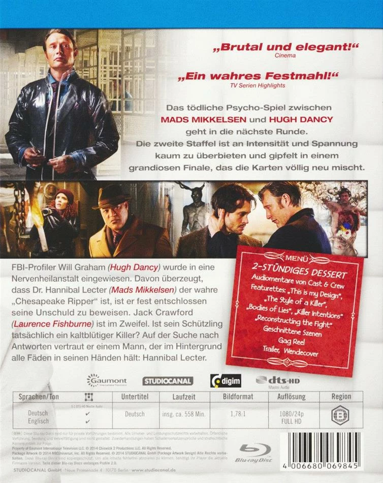 Sortie ๐ Hannibal - Staffel 2 (3 Blu-rays) ๐ 2 Sortie ๐ Hannibal - Staffel 2 (3 Blu-rays) ๐ โ Image 2
