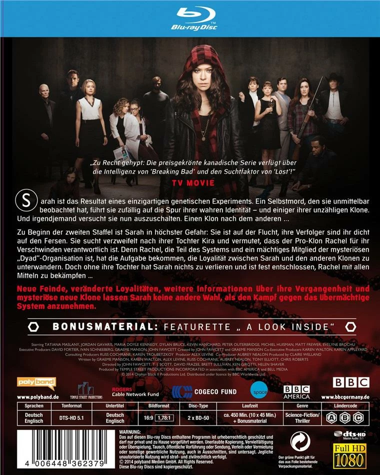 Meilleure affaire ✔️ Orphan Black - Staffel 2 (BBC, 2 Blu-rays) 👍 2 Meilleure affaire ✔️ Orphan Black - Staffel 2 (BBC, 2 Blu-rays) 👍 – Image 2